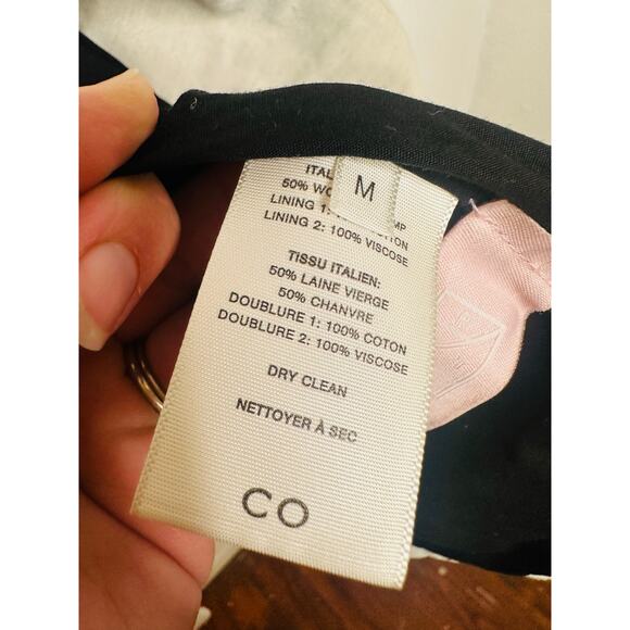 Co Beige Wool Hemp Blend Peplum Bell Sleeves One Button Blazer Jacket Size M - Picture 5 of 6